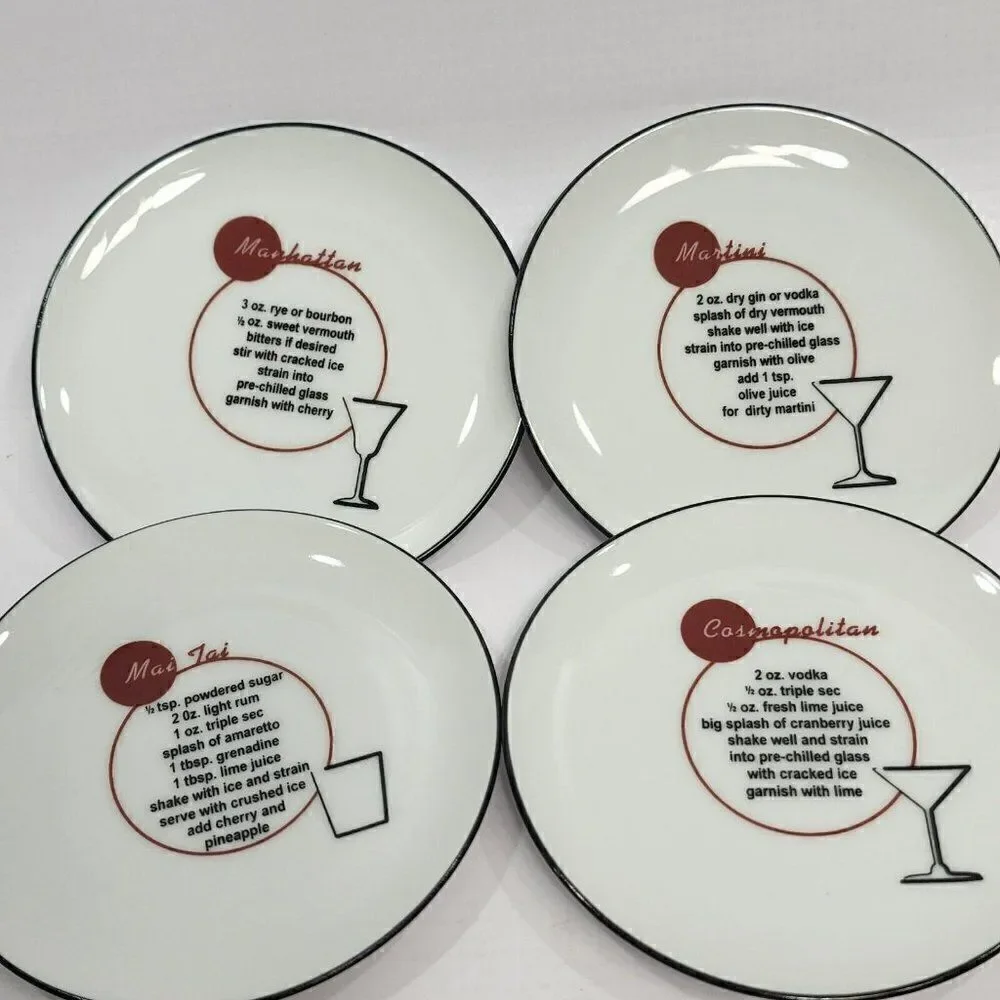 Set of 8 - Pottery Barn Retro Bar Cocktail Lingo Recipes‎ 4.25